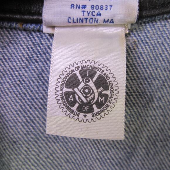 Harley-Davidson Buell Ride For Life Vest Mens Large Denim Leather Made in USA - Picture 3 of 9